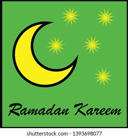 Ramadan Kareem islamic design crescent moon