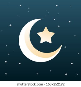 Ramadan Kareem islamic design crescent moon