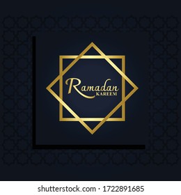 Ramadán Kareem diseño islámico luna creciente