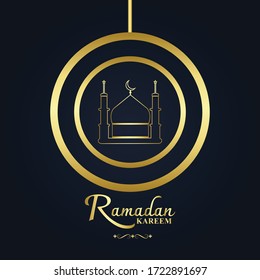 Ramadan Kareem islamic design crescent moon