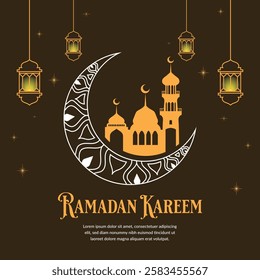 Ramadan Kareem Islamic Design Flyer Banner