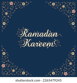 Ramadan Kareem Islamic design greeting card background vector illustration