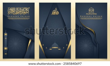 Ramadan Kareem islamic design for greeting card and banner background