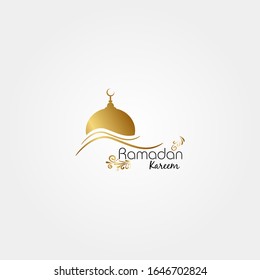 Ramadan kareem islamic design with mosque silhouette for greeting, card, poster, banner and background.