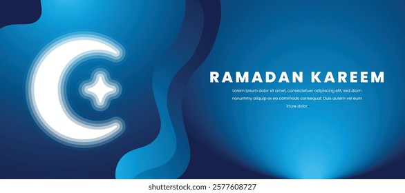 Ramadan Kareem. Islamic design template for poster, banner, card.