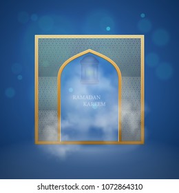 Ramadan Kareem islamic design vector illustration. Greeting background. going out into heaven