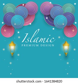 Ramadan Kareem islamic design. Vector template greeting card.Vector Illustration for greeting card, poster and banner. - Vector 