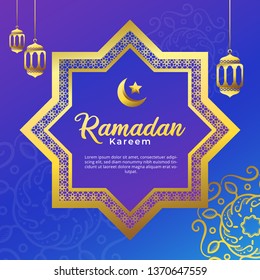 ramadan kareem islamic eid mubarak ornaments with geometric mandala