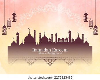 Ramadan Kareem Islamic festival atistic stylish background vector