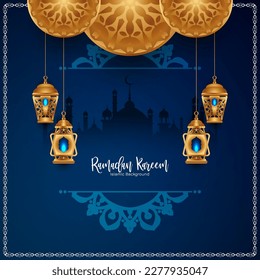 Ramadan Kareem Islamic festival atistic stylish background vector