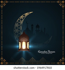 Ramadan Kareem Islamic festival background design vector