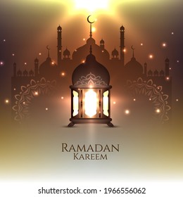 Ramadan Kareem Islamic festival background design vector