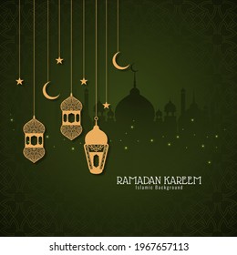 Ramadan Kareem Islamic festival background design vector