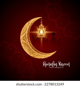 Ramadan Kareem Islamic festival beautiful greeting background vector