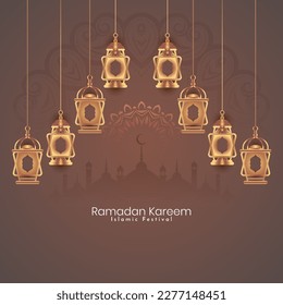 Ramadan Kareem Islamic festival celebration decorative background vector