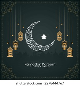 Ramadan Kareem Islamic festival celebration decorative background vector