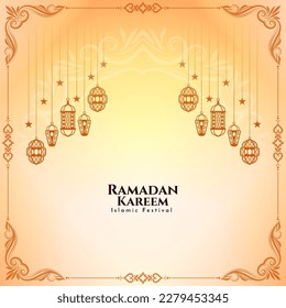 Ramadan Kareem Islamic festival celebration decorative background vector