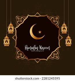 Ramadan Kareem Islamic festival celebration decorative background vector