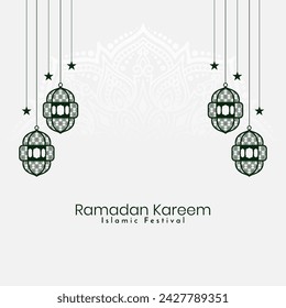 Ramadan Kareem Islamic festival decorative elegant background design vector