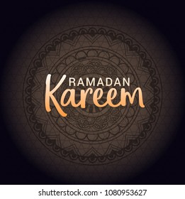 Ramadan Kareem Islamic Greeting Card Template Design Background.