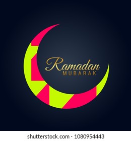 Ramadan Kareem Islamic Greeting Card Template Design Background.