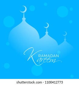 Ramadan Kareem Islamic Greeting Card Background.