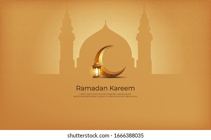 Ramadan kareem islamic greeting card background