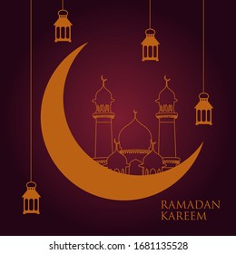 ramadan kareem islamic  greeting card 