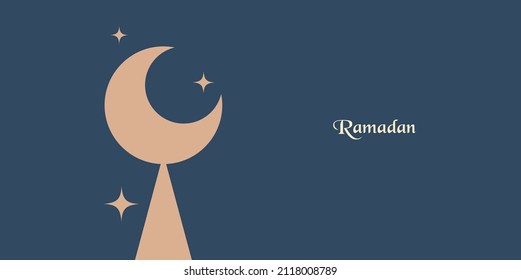 Ramadan Kareem. Islamic greeting card template with ramadan for wallpaper design. Poster, media banner. Vector illustration. 