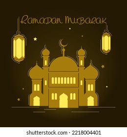 Ramadan Kareem islamic greeting card background vector illustration