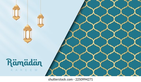 Ramadan kareem islamic greeting card background. Ramadan islamic holiday invitation. Vector illustration