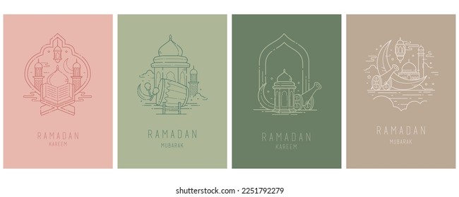 Ramadan Kareem. Islamische Grußkartenvorlage mit ramadan für Tapete-Design. Poster, Medienbanner.