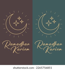 Ramadan Kareem. Islamic greeting card template with ramadan for wallpaper design. Poster, media banner. A set of vector illustrations.