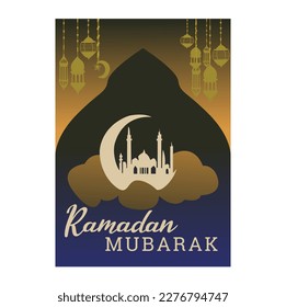 Ramadan Kareem. Islamic greeting card template with ramadan for wallpaper design.Ramadan Kareem. Islamic greeting card template with ramadan for wallpaper design. Poster, media banner.