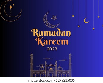 Ramadan Kareem. Islamic greeting card template with ramadan for wallpaper design. Poster, media banner. A set of vector illustrations.