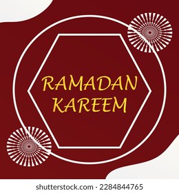 Ramadan Kareem Islamic greeting card background vector illustration. The holy month of the Muslim community.