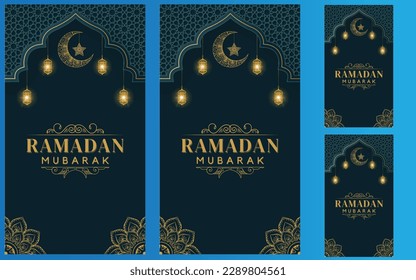 Ramadan Kareem. Islamic greeting card template .Send your warmest wishes this Ramadan season with this stunning greeting card template  With its beautiful Islamic design expertly crafted vector.