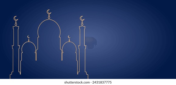 ramadan kareem islamic greeting card background vector illustration. design template illustration