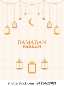 Ramadan Kareem Islamic greetings background vector