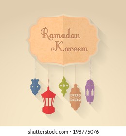 Ramadan Kareem - Islamic Holy Nights Theme Vector Design