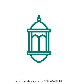 Ramadan kareem islamic lantern icon. Iftar template sign symbol. Muslim Religious.