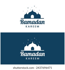 Ramadan Kareem Islamische Moschee Logo Design Vektor
