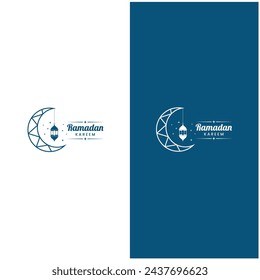 Ramadan Kareem Islamische Moschee Logo Design Vektor