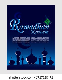 ramadan kareem, islamic ramadhan background design vector, islamic culture poster
