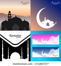 Ramadan Kareem Islamic Template Banner Vector Graphic Design 
