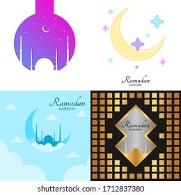 Ramadan Kareem Islamic Template Banner Vector Graphic Design 