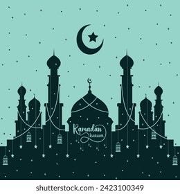  Ramadan kareem islamic typography design vector. greeting card,  ramadhan illustration drawing clipart art stylish.