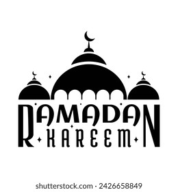 Ramadan kareem islamic typography tshirt design