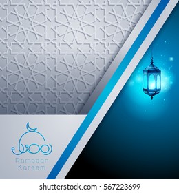 Ramadan Kareem islamic vector design for greeting card banner background
