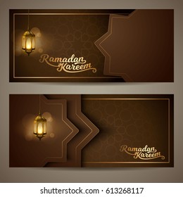 Ramadan Kareem islamic vector design for greeting - voucher big sale coupon